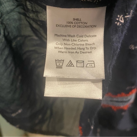 Women’s Eddie Bauer Cotton Tank Top Navy & White Geo print Thin size Medium - Picture 4 of 6